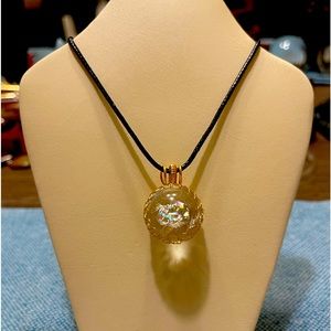 Clear crystal wire wrapped necklace